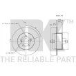 Jeu de 2 disques de frein arrière NK 314593 - Visuel 3