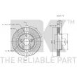 Jeu de 2 disques de frein avant NK 314596 - Visuel 3