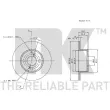 Jeu de 2 disques de frein arrière NK 314599 - Visuel 3