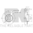 Jeu de 2 disques de frein avant NK 314704 - Visuel 3