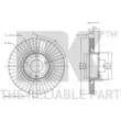 Jeu de 2 disques de frein avant NK 3147100 - Visuel 3