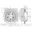 Jeu de 2 disques de frein arrière NK 3147106 - Visuel 3