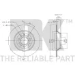 Jeu de 2 disques de frein arrière NK 3147109 - Visuel 3
