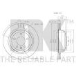 Jeu de 2 disques de frein arrière NK 3147114 - Visuel 3
