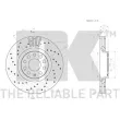 Jeu de 2 disques de frein avant NK 3147135 - Visuel 3