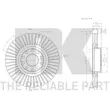 Jeu de 2 disques de frein avant NK 3147140 - Visuel 3
