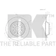 Jeu de 2 disques de frein arrière NK 3147160 - Visuel 3