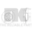Jeu de 2 disques de frein arrière NK 3147168 - Visuel 3