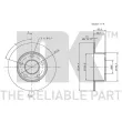 Jeu de 2 disques de frein arrière NK 314744 - Visuel 3