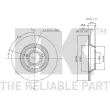 Jeu de 2 disques de frein avant NK 314745 - Visuel 3
