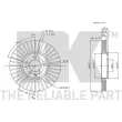 Jeu de 2 disques de frein avant NK 314760 - Visuel 3
