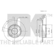 Jeu de 2 disques de frein arrière NK 314763 - Visuel 3