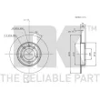 Jeu de 2 disques de frein arrière NK 314779 - Visuel 3