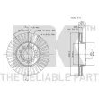 Jeu de 2 disques de frein avant NK 314788 - Visuel 3