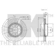 Jeu de 2 disques de frein avant NK 314832 - Visuel 3