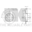 Jeu de 2 disques de frein arrière NK 314840 - Visuel 3