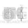 Jeu de 2 disques de frein avant NK 314848 - Visuel 3