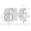 Jeu de 2 disques de frein arrière NK 315007 - Visuel 3