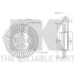 Jeu de 2 disques de frein avant NK 315216 - Visuel 3