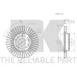 Jeu de 2 disques de frein avant NK 315219 - Visuel 3