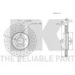 Jeu de 2 disques de frein avant NK 319315 - Visuel 3