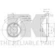 Jeu de 2 disques de frein arrière NK 319947 - Visuel 3