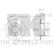 Jeu de 2 disques de frein arrière NK 344789 - Visuel 3