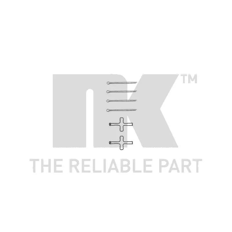 Kit d'accessoires, plaquette de frein à disque NK 7999099