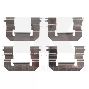 Kit d'accessoires, plaquette de frein à disque NK 79991016