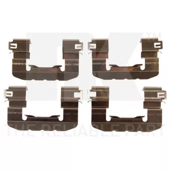 Kit d'accessoires, plaquette de frein à disque NK 79991017