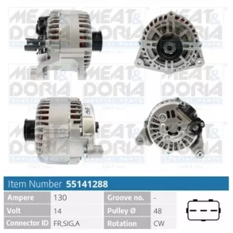 Alternateur MEAT & DORIA 55141288