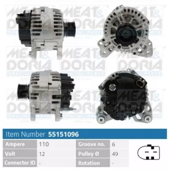 Alternateur MEAT & DORIA 55151096