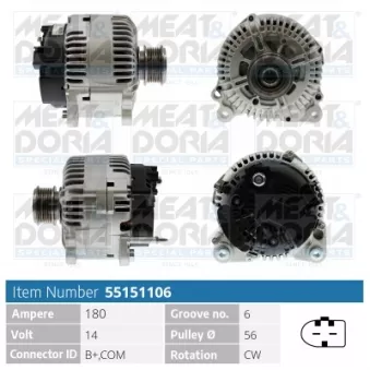Alternateur MEAT & DORIA 55151106