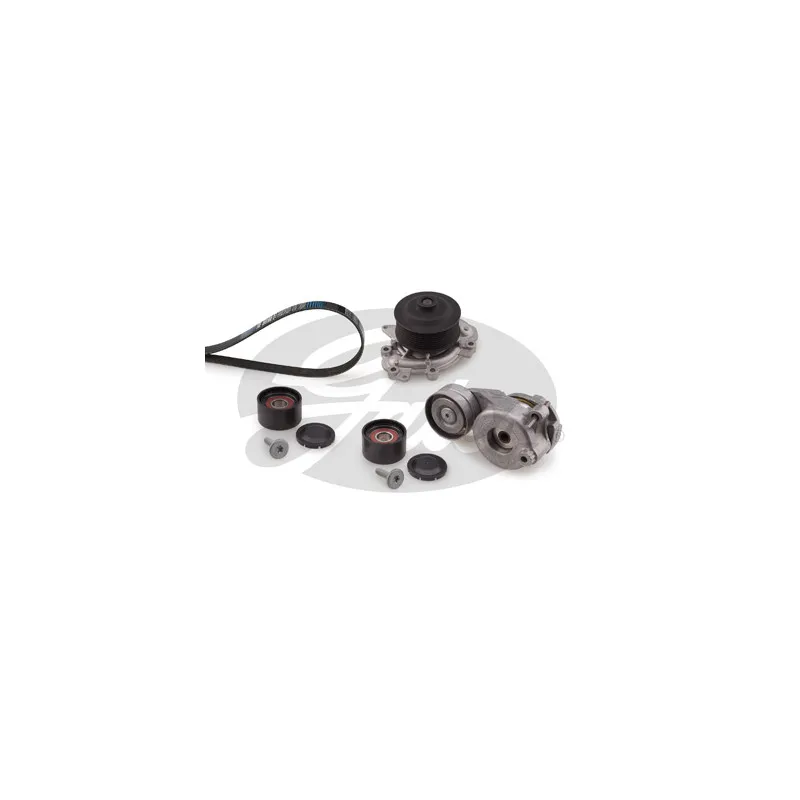 Pompe à eau+Jeu de courroie trapézoïdale à nervures GATES KP17PK2035-1