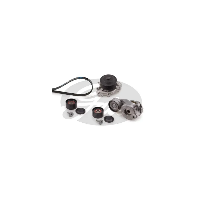Pompe à eau+Jeu de courroie trapézoïdale à nervures GATES KP17PK2035-2