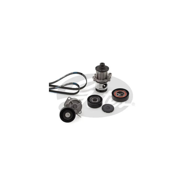Pompe à eau+Jeu de courroie trapézoïdale à nervures GATES KP236PK1735