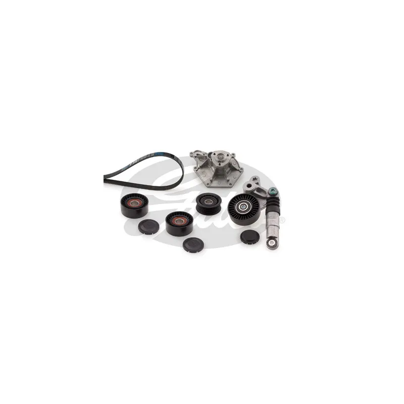 Pompe à eau+Jeu de courroie trapézoïdale à nervures GATES KP66PK2500