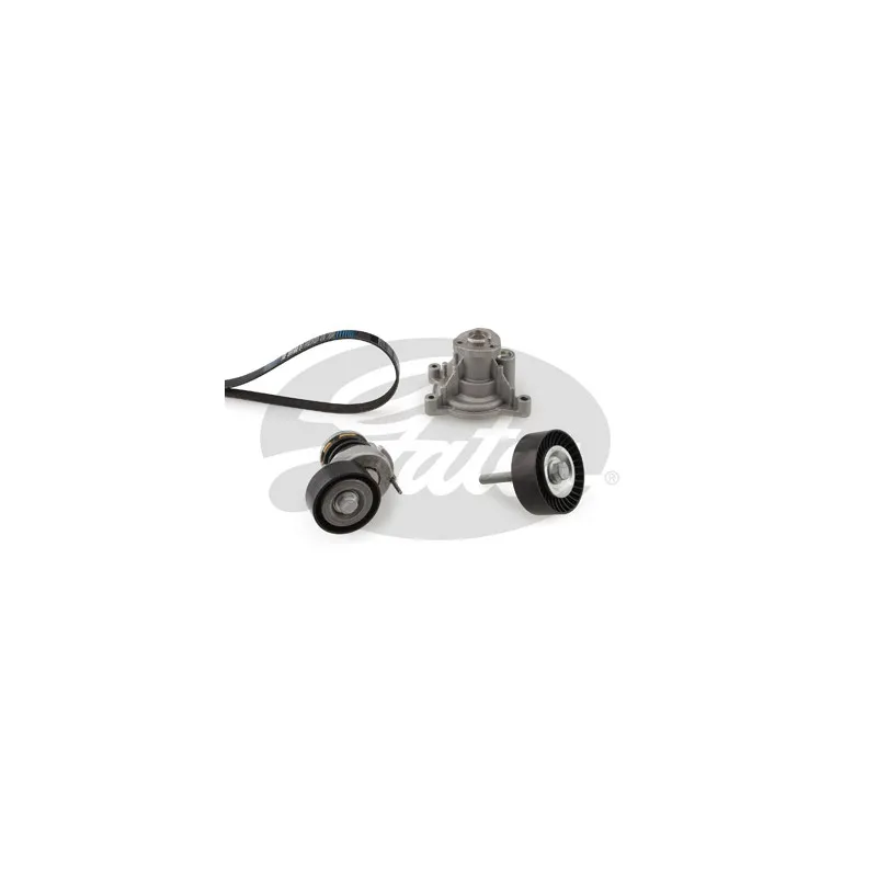 Pompe à eau+Jeu de courroie trapézoïdale à nervures GATES KP76PK1735