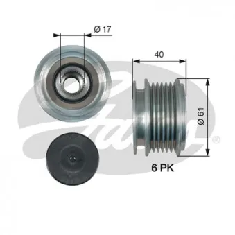 Poulie roue libre, alternateur GATES OAP7013