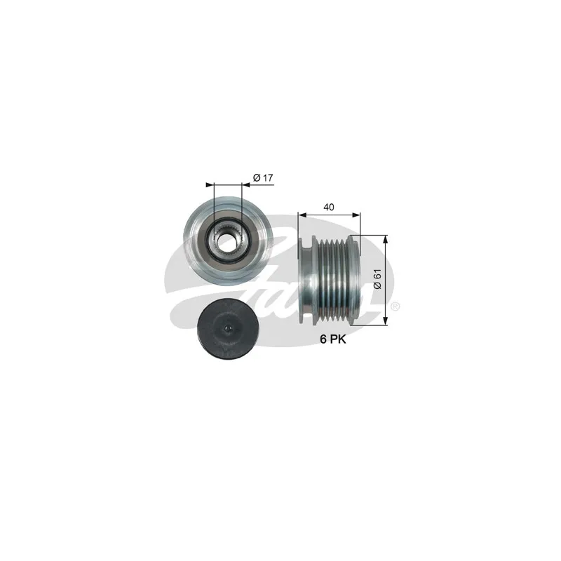 Poulie roue libre, alternateur GATES OAP7013