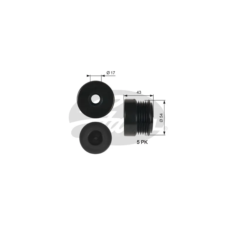 Poulie roue libre, alternateur GATES OAP7031