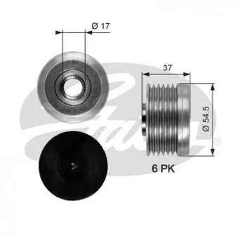 Poulie roue libre, alternateur GATES OAP7034