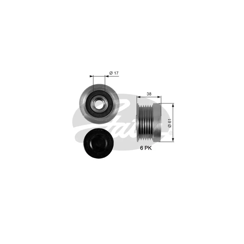 Poulie roue libre, alternateur GATES OAP7036
