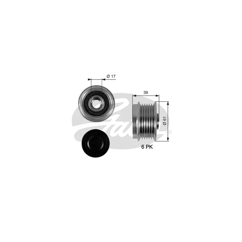 Poulie roue libre, alternateur GATES OAP7042