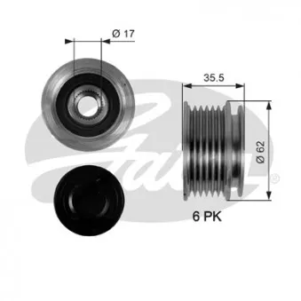 Poulie roue libre, alternateur GATES OAP7044