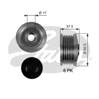 Poulie roue libre, alternateur GATES OAP7048