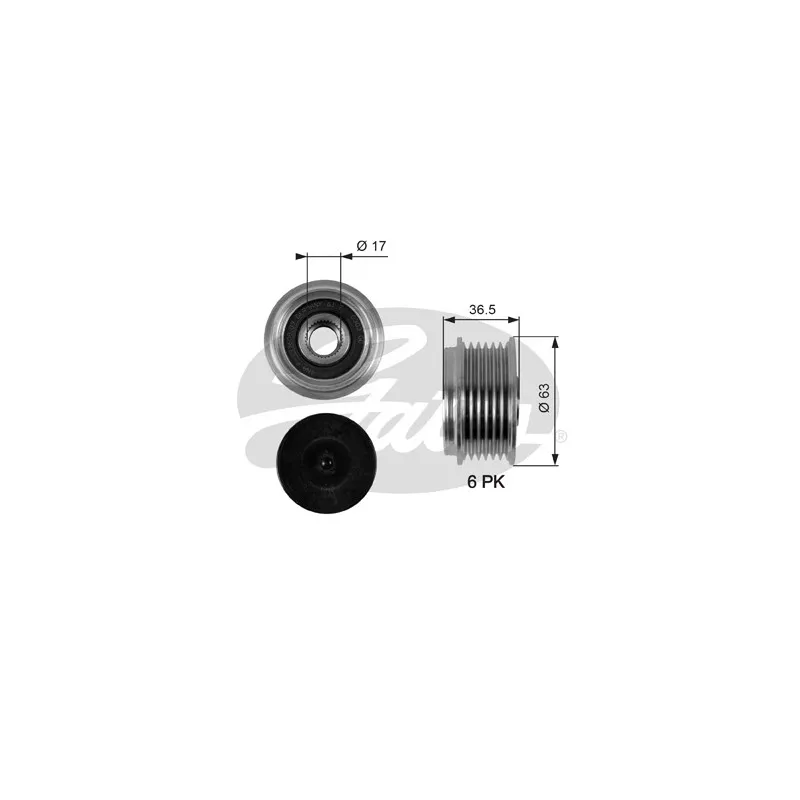 Poulie roue libre, alternateur GATES OAP7051