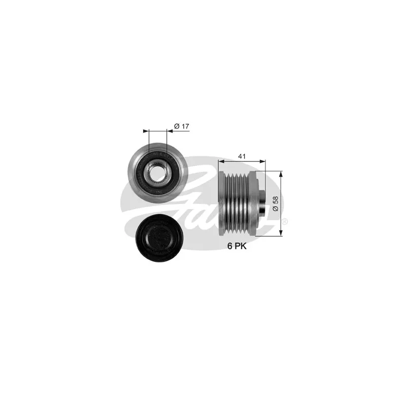Poulie roue libre, alternateur GATES OAP7052
