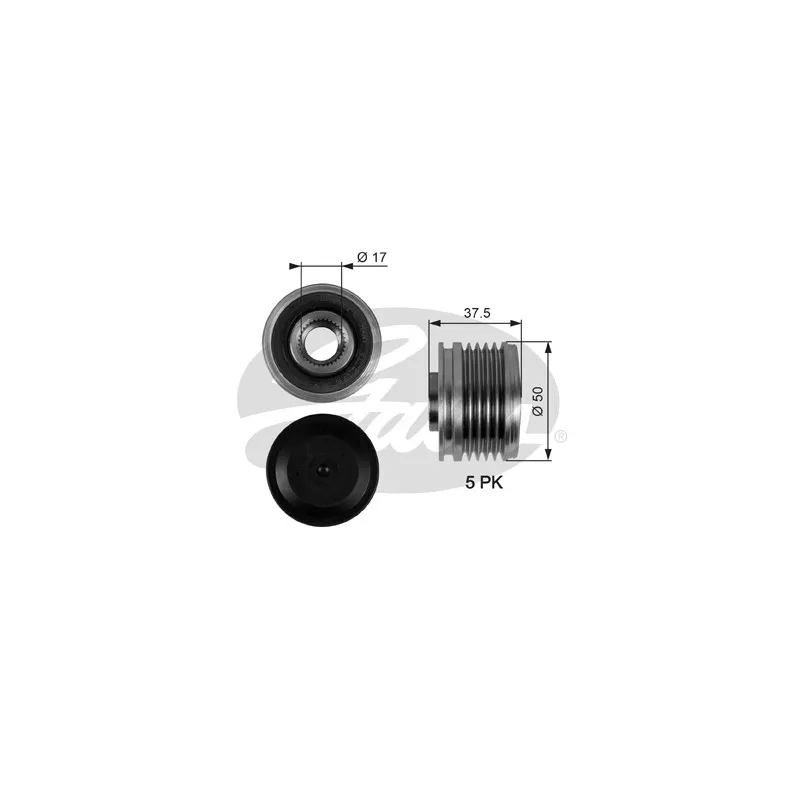 Poulie roue libre, alternateur GATES OAP7053