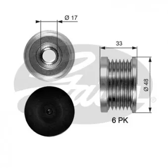 Poulie roue libre, alternateur GATES OAP7054